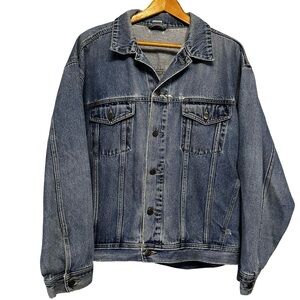 Urban Outfitters BDG Style Denim Jacket Oversized Blue Trucker Vintage Wash L